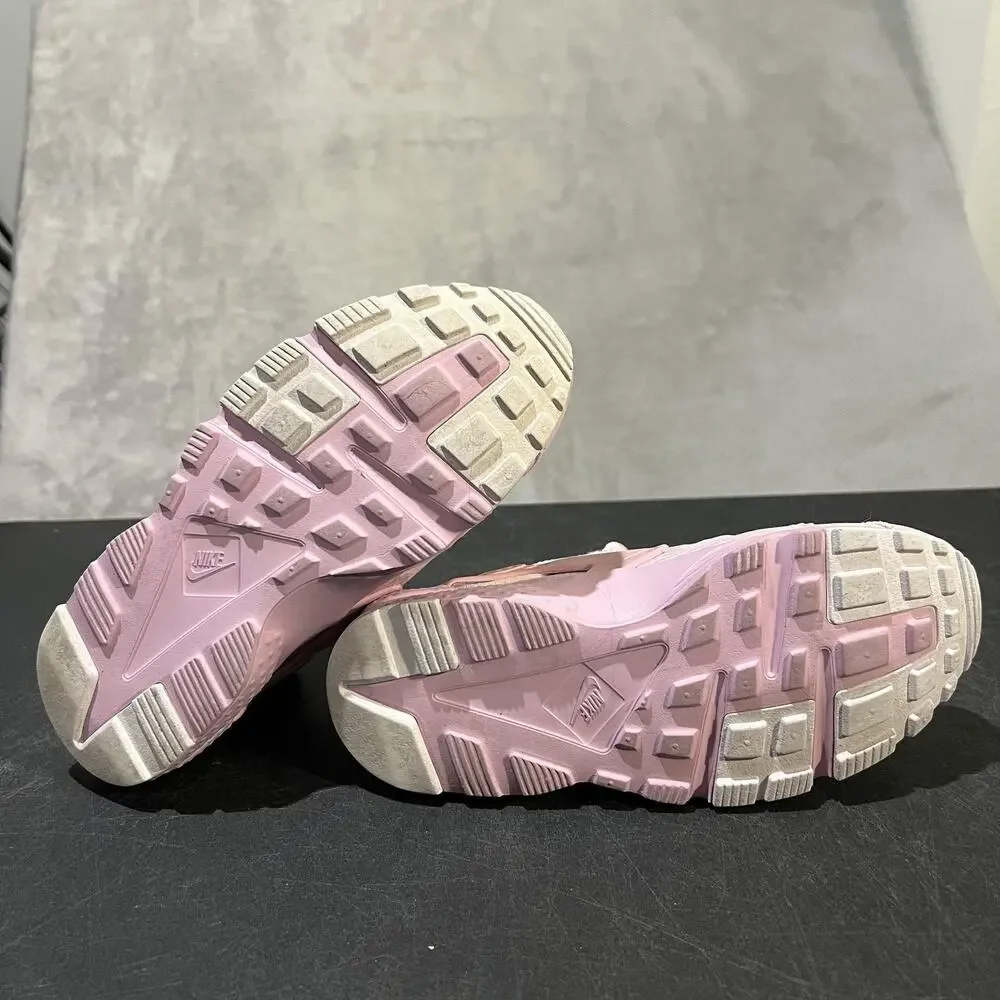 Nike Air Huarache Run Shoes Youth Size 4Y Pink Corduroy AV3700-600 Sneakers